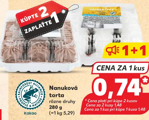 Vanilkova nanuková torta