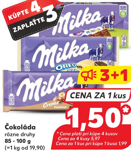 Milka Mliečna čokoláda