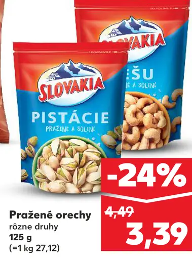 Slovakia Pražené orechy