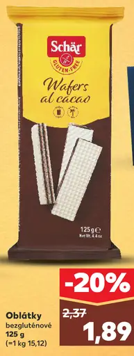 Schär Wafers al cacao oblátky