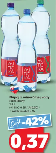 Mitická minerálna voda nápoj