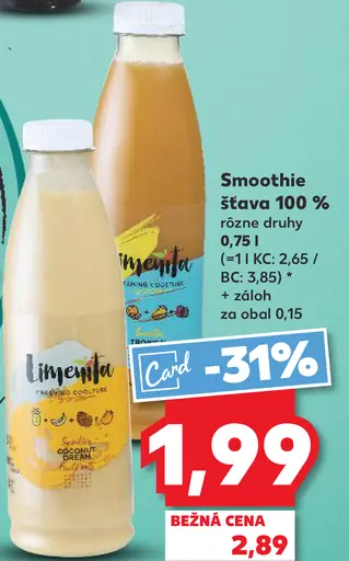 Limentia smoothie šťava 100 %