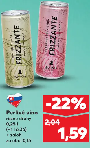 Perlivé víno plechovka