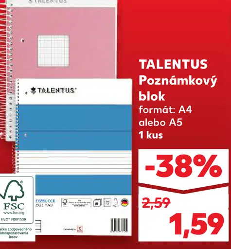 TALENTUS Poznámkový blok
