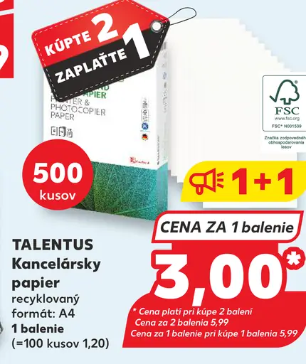 Talentus Kancelársky papier recyklovaný