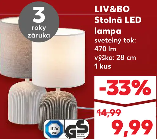 LIV&BO Stolná LED lampa