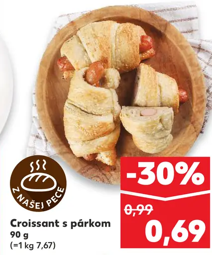 Croissant s párkom