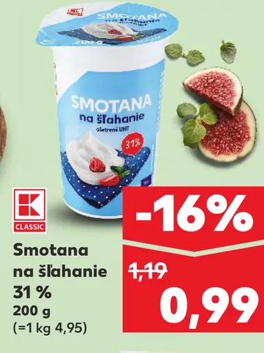 K Classic Smotana na šľahanie 31 %