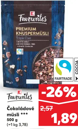 Favorites Müsli čokoládové