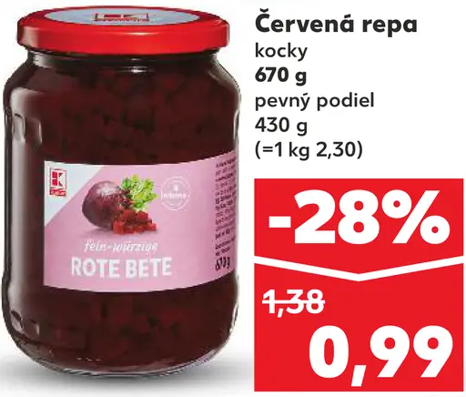 K Classic Červená repa v kockách