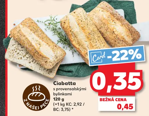 Ciabatta s provensálskymi bylinkami