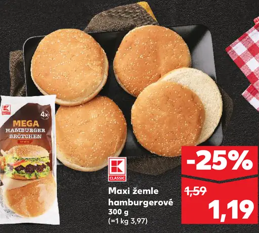 Maxi žemle hamburgerové