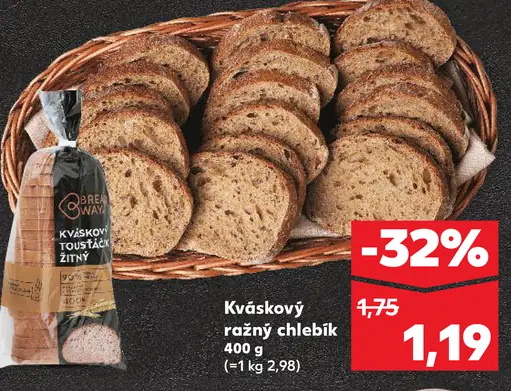 Kváskový ražný chlebík