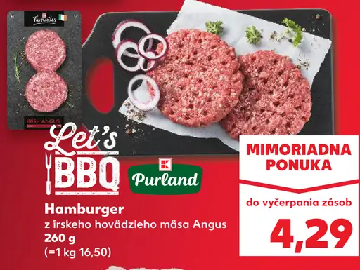 Purland Hamburger z trskeho hovädzieho mäsa Angus