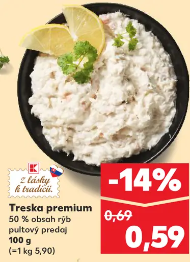 Treska premium 50 % obsah rýb