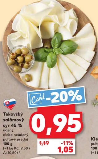 Tekovský salámový syr 45%