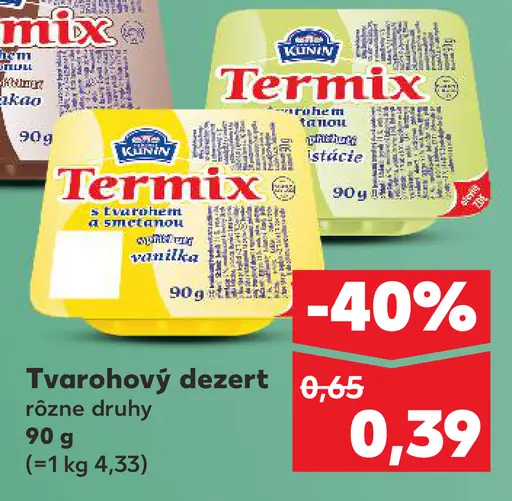 Termix tvarohový dezert