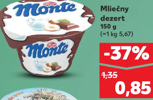 Monte mliečny dezert
