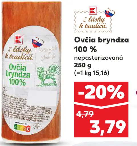 Ovčia bryndza 100% nepasterizovaná