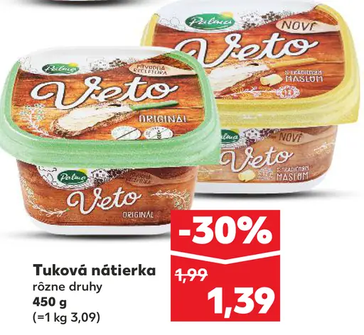 Veto Tuková nátierka rôzne druhy