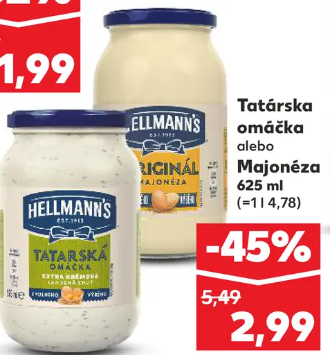 Hellmann's Tatárska omáčka/Majonéza