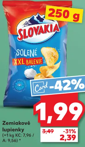 Slovakia zemiakové lupienky solené