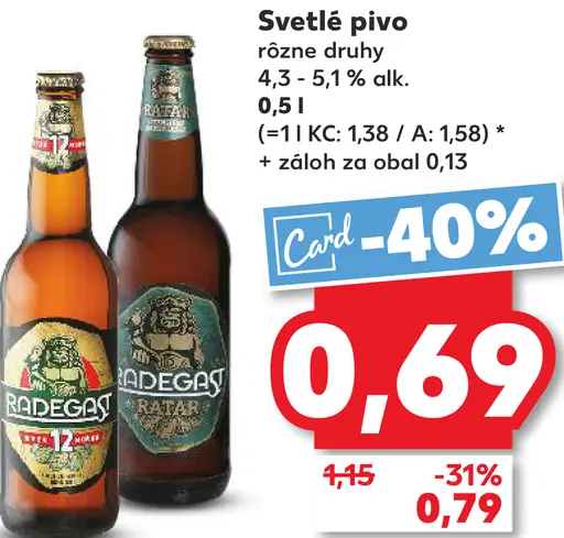 Radegast Pivo plechovka