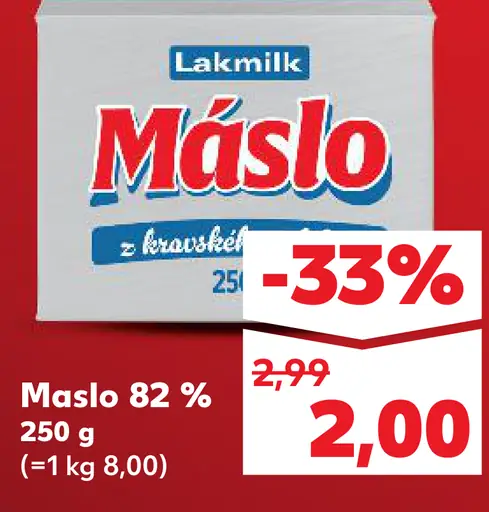 Lakmilk Maslo 82 %