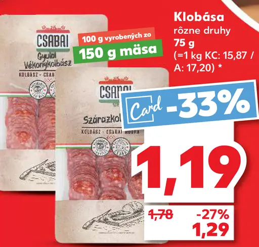 Csabai klobása