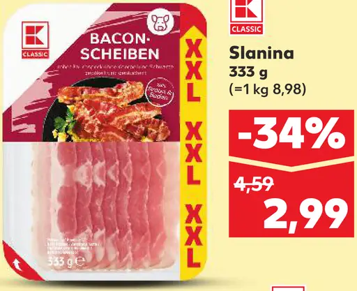 K-Classic Slanina plátky