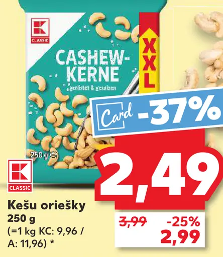 K-Classic Kešu oriešky