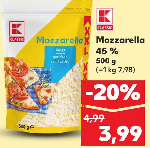 K-Classic Mozzarella 45%