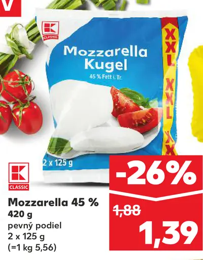 K-Classic Mozzarella 45%
