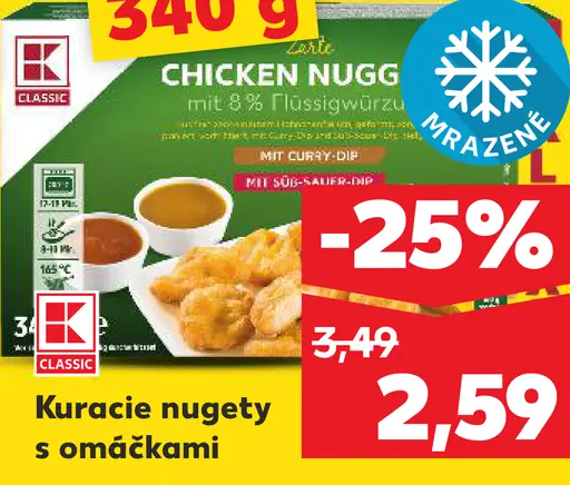 K-Classic Kuracie nugety s omáčkami