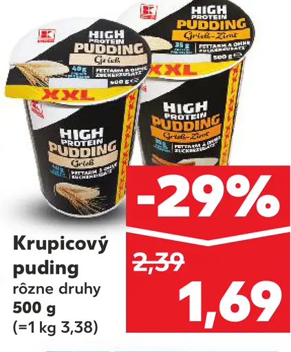 Krupiacový puding
