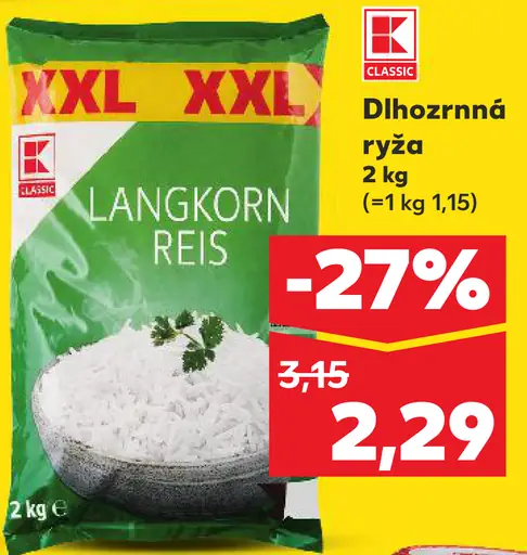 K-Classic dlhozrnná ryža