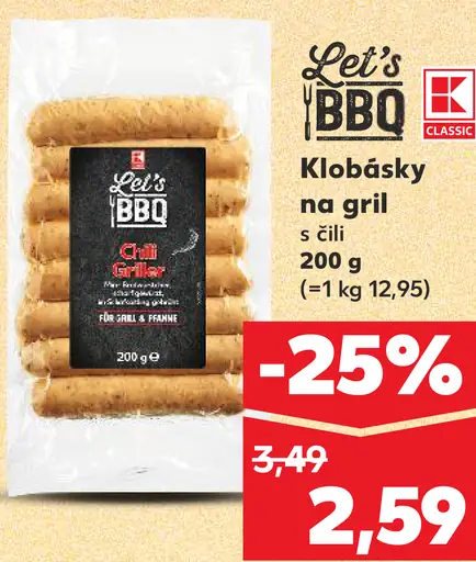 Let's BBQ Klobásky na gril s čili