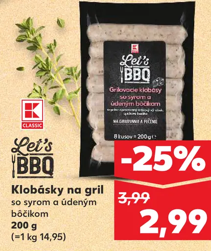 Let's BBQ Klobásky na gril s čili