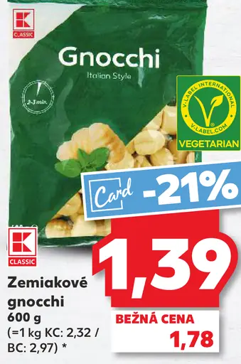 K-Classic Zemiakové gnocchi