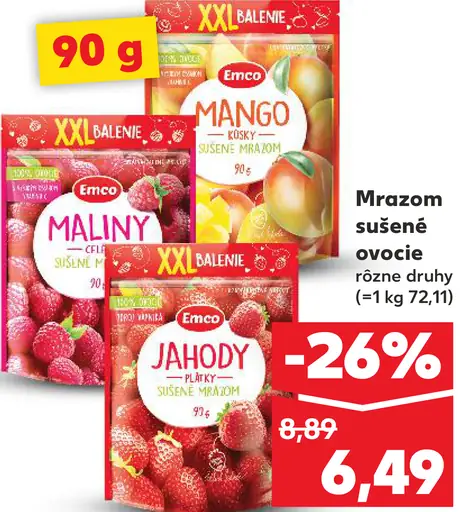 Emco Mrazom sušené ovocie