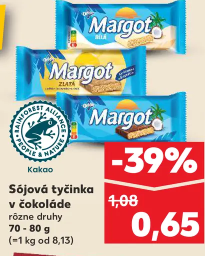 Margot Sójová tyčinka v čokoláde