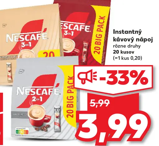 Nescafé Porciovaný kávový nápoj