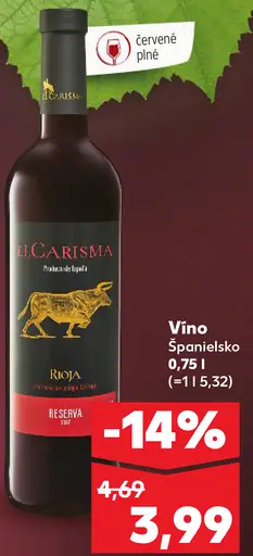 El Carisma Vino červené