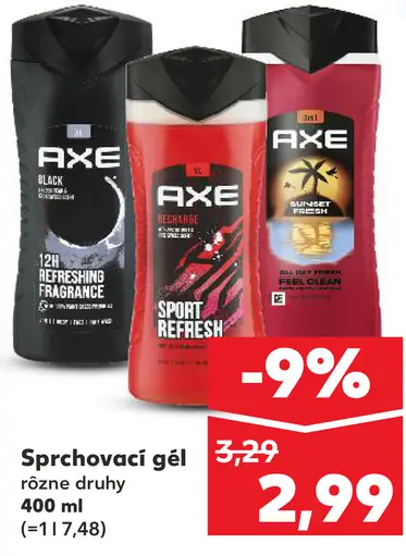 Axe sprchovací gél