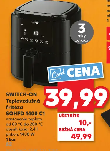 Switch-On Teplovzdušná fritéza S0HFD 1400 C1