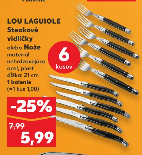 Lou Laguiole Steakové vidličky alebo nože