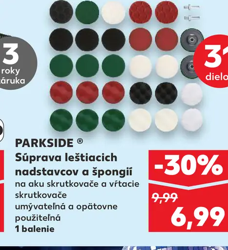 PARKSIDE Súprava leštiacich nadstavcov a špongií