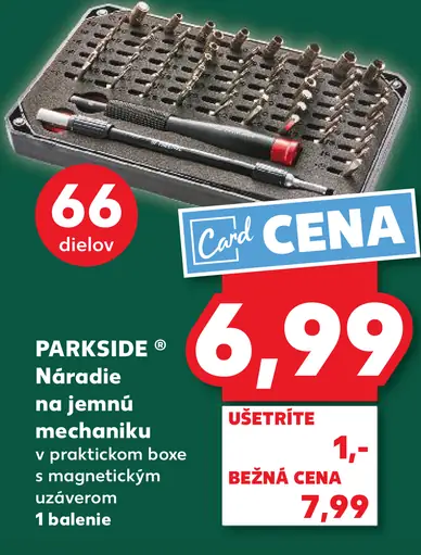 Parkside náradie na jemnú mechaniku