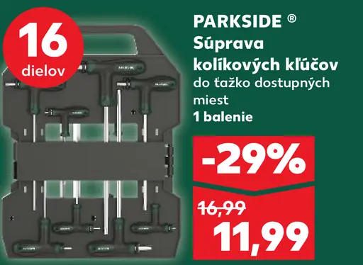 PARKSIDE Sada kolíkových kľúčov