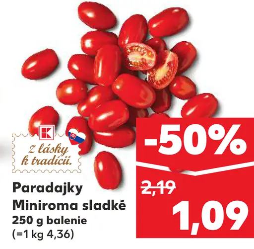 Paradajky Miniorama sladké